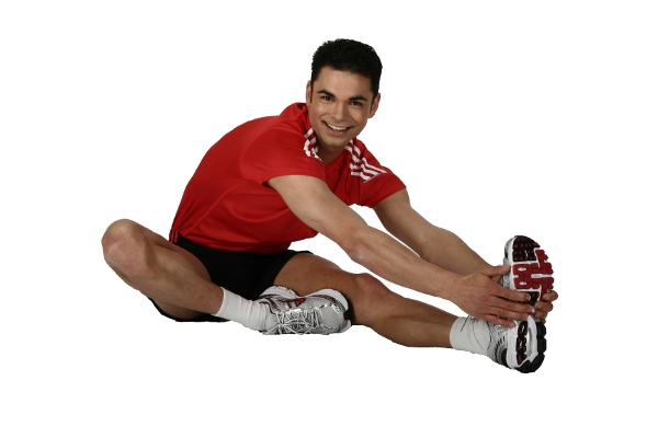 Dehnen Beine und Bauch